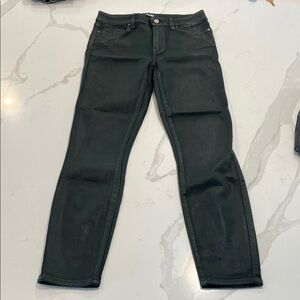 Women's Dark Green Waxed PAIGE Jeans